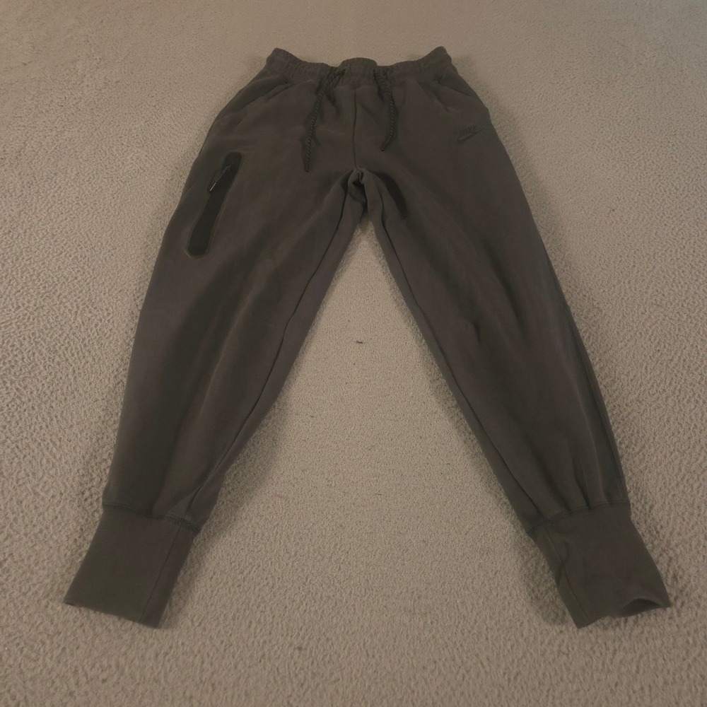 Nike Pants Womens Small Charcoal Team Tech Fleece Tapered Jogger Zip Pocket